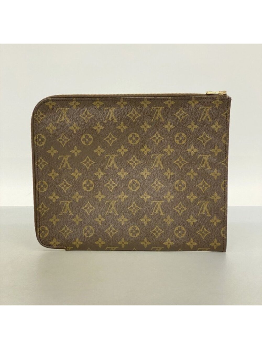 ★SOLD★ Louis Vuitton Clutch Monogram Poche Document Brown - Picture 8 of 8